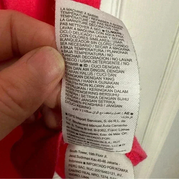 Old Navy Tunic Shirt Flowy Bell  Sleeves Pinkish Red Size Large (10-12) - Picture 9 of 16